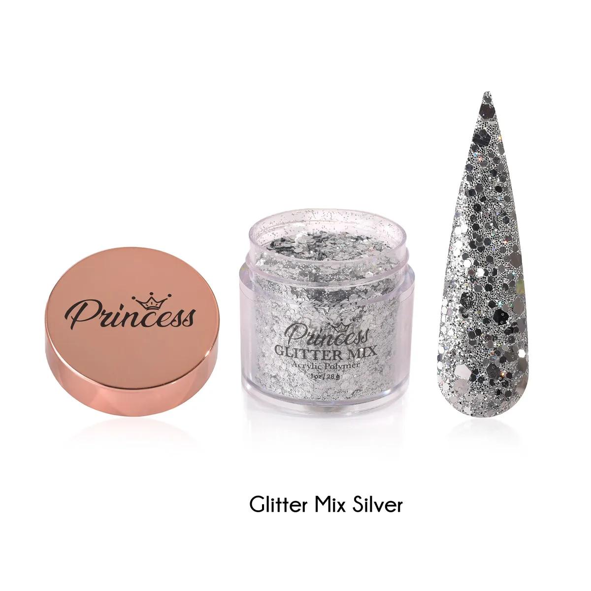 P.Glitter Mix Silver 1 Oz