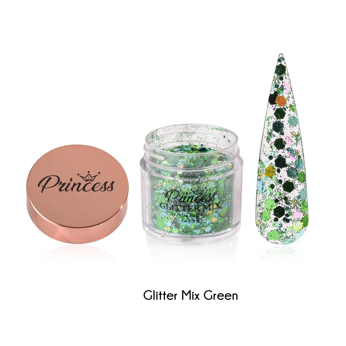 P.Glitter Mix Green 1 Oz